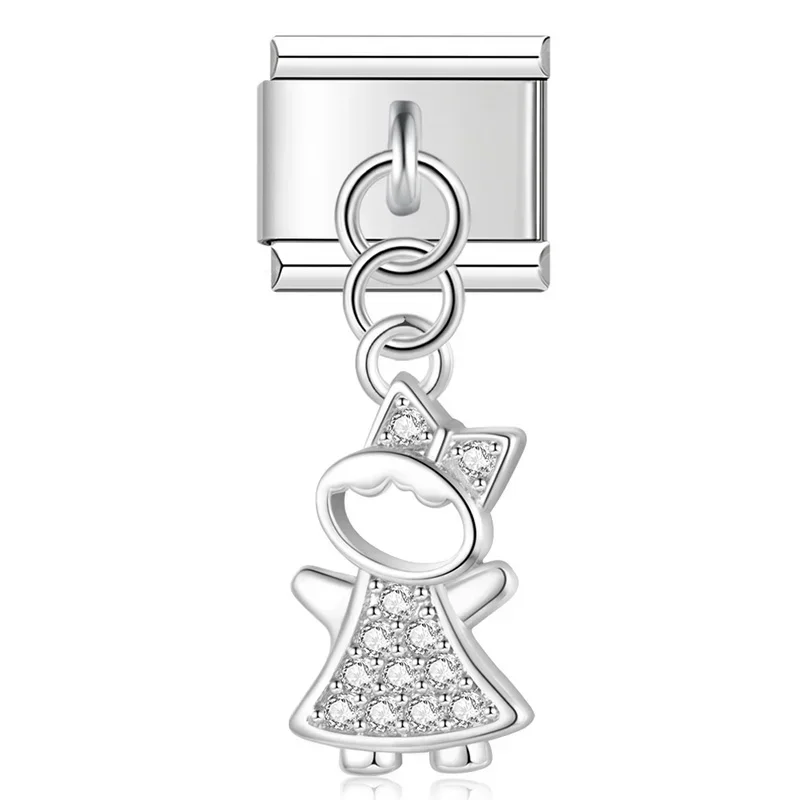 Little Boy and Girl Dangle Italian Charms - Image 16