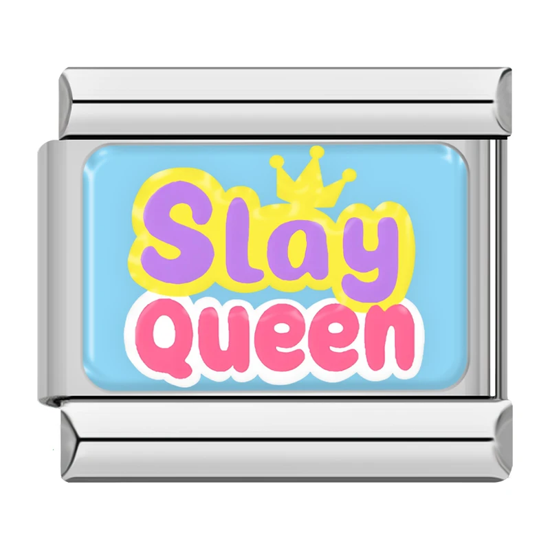 Slay Queen and Good Vibes Italian Charms - Image 9