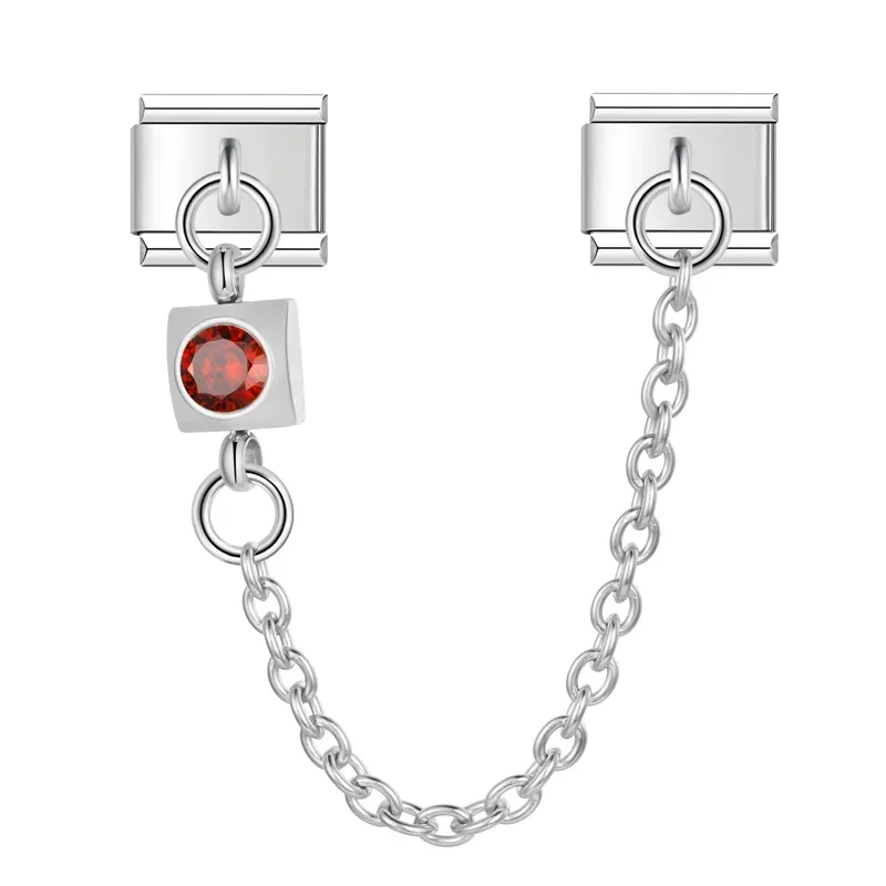 Crystal Safety Chain Italian Charms - Image 6