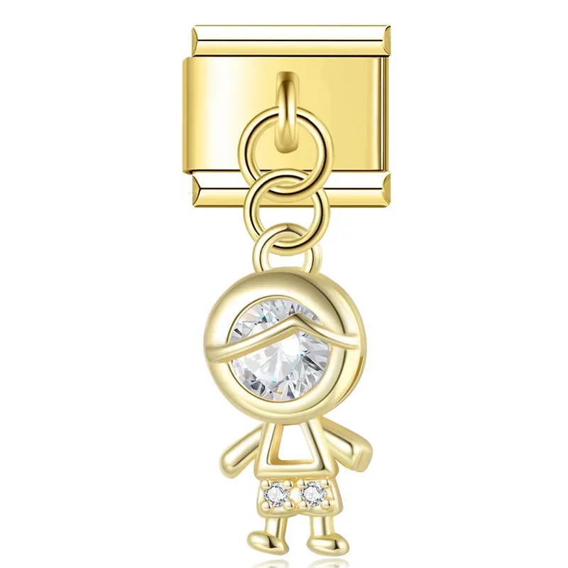 Little Boy and Girl Dangle Italian Charms - Image 15