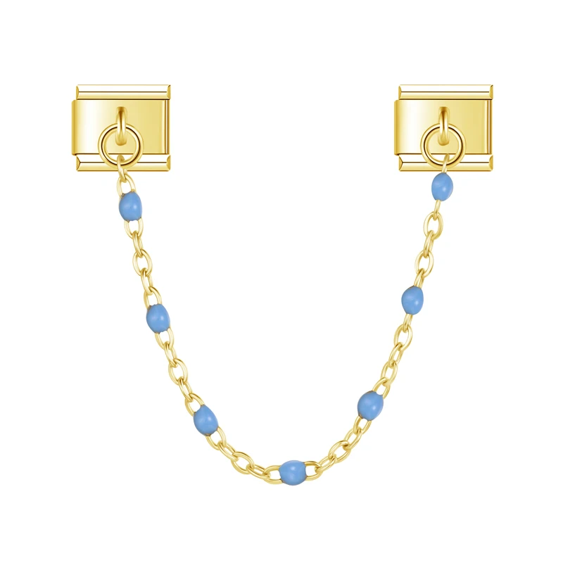 Colour Bead Safety Chain Italian Charms - Image 9