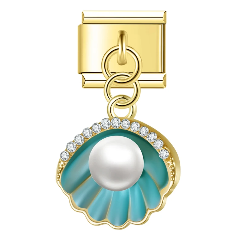 Seashell and Travel Dangle Italian Charms