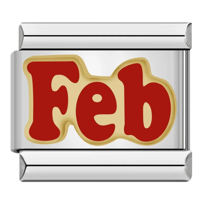 Red Month Name Italian Charm - Image 8