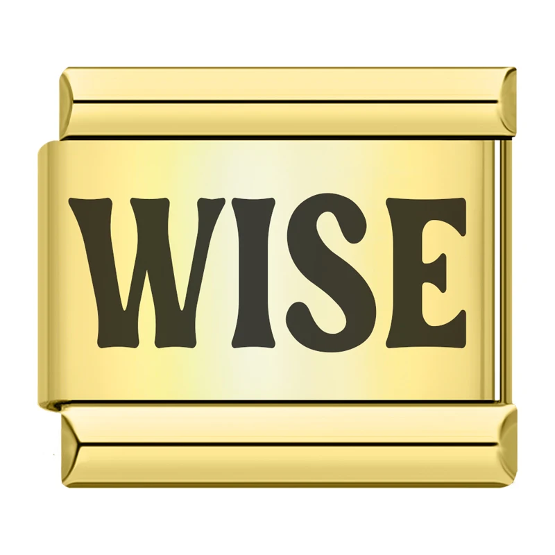 Gold Positive Word Italian Charms - Image 16