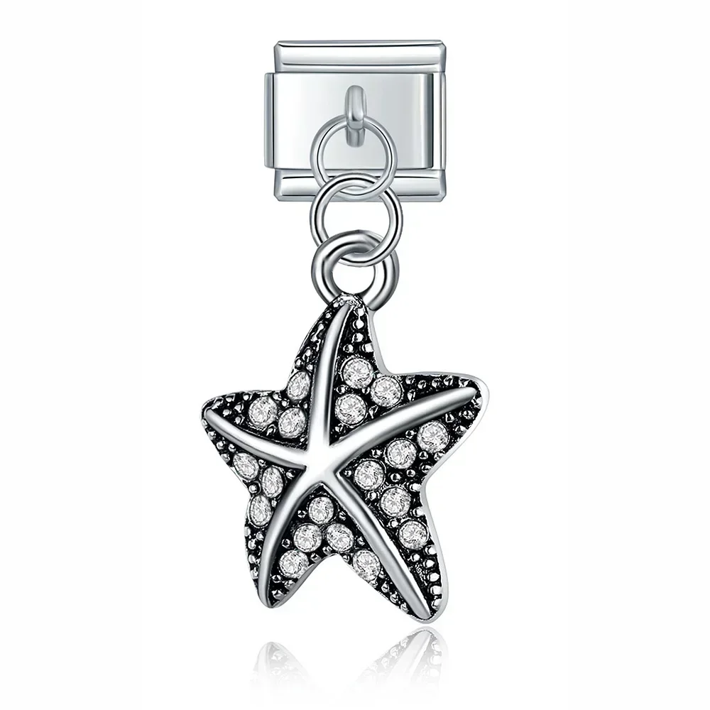 Crystal Animal and Symbol Dangle Italian Charms - Image 28