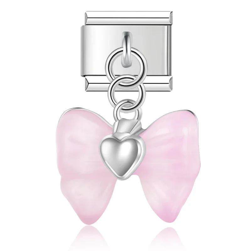 Angel Wing and Bow Dangle Italian Charms - Image 8