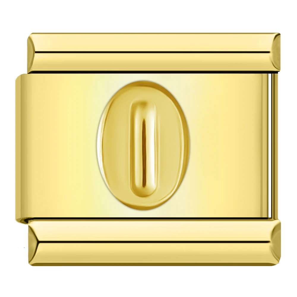 Gold Number Italian Charms 0 to 9 - Image 9