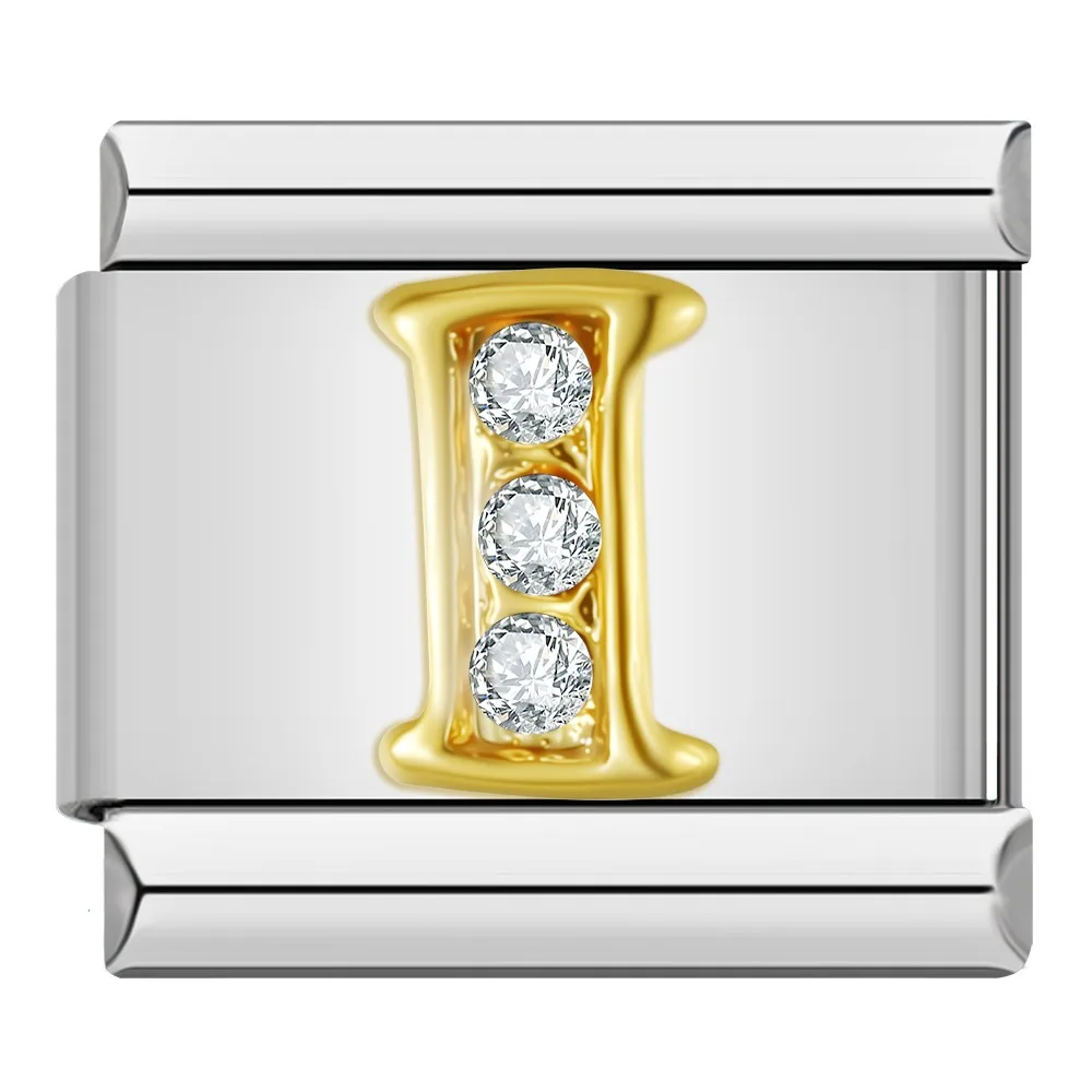 Gold Crystal Letter Italian Charms A to Z - Image 16