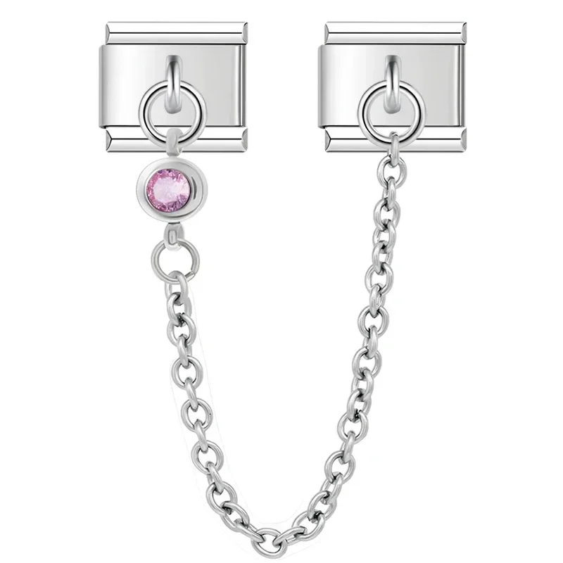 Crystal Safety Chain Italian Charms - Image 7