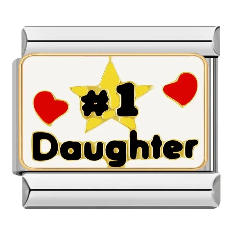 Super Mom and Daughter Italian Charms