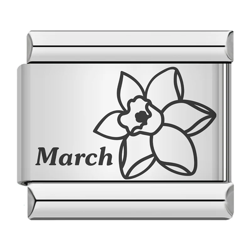 Birth Month Flower Italian Charm - Image 3