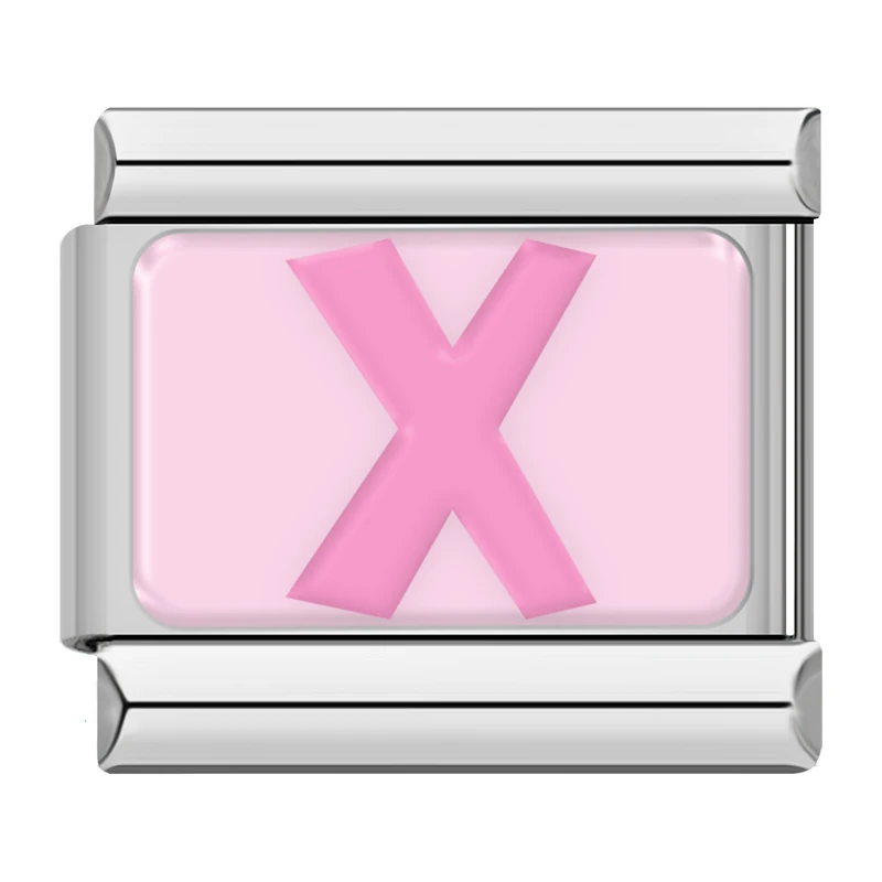 Pink Letter Italian Charms A to Z - Image 7