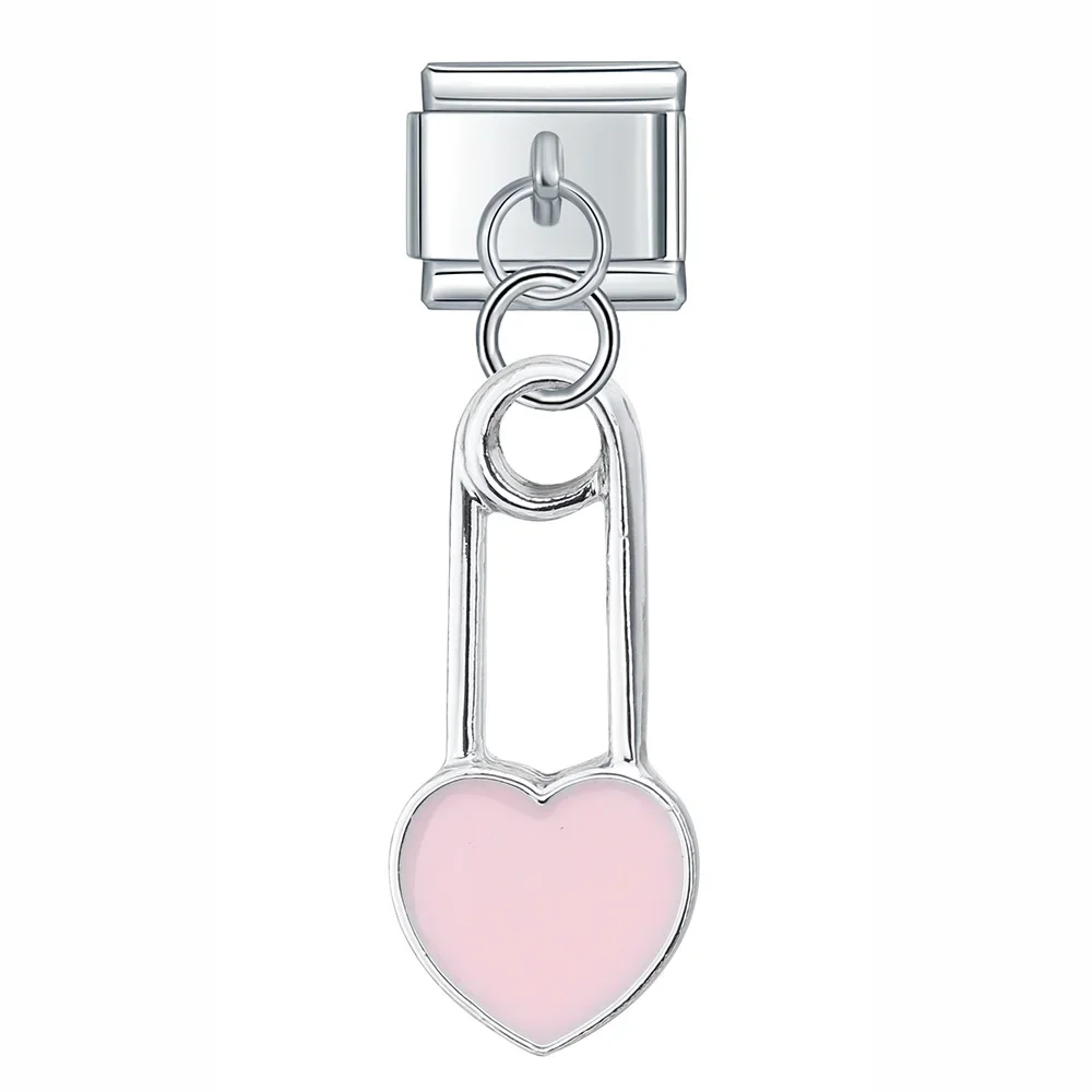 Enamel Heart Dangle Italian Charms - Image 6