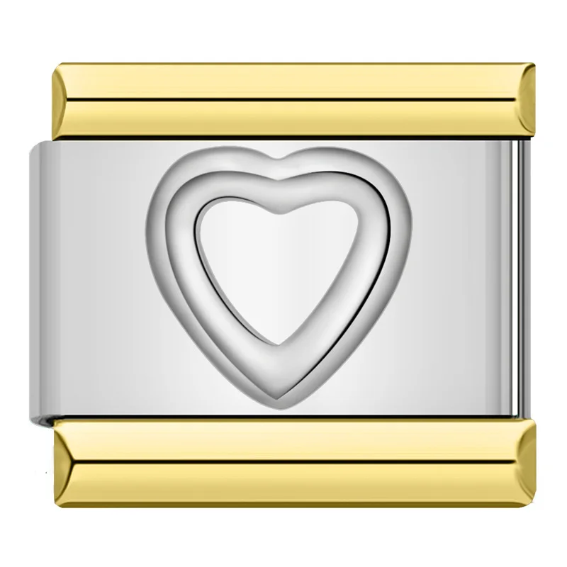 Engraved Letter Gold Frame Italian Charms - Image 5