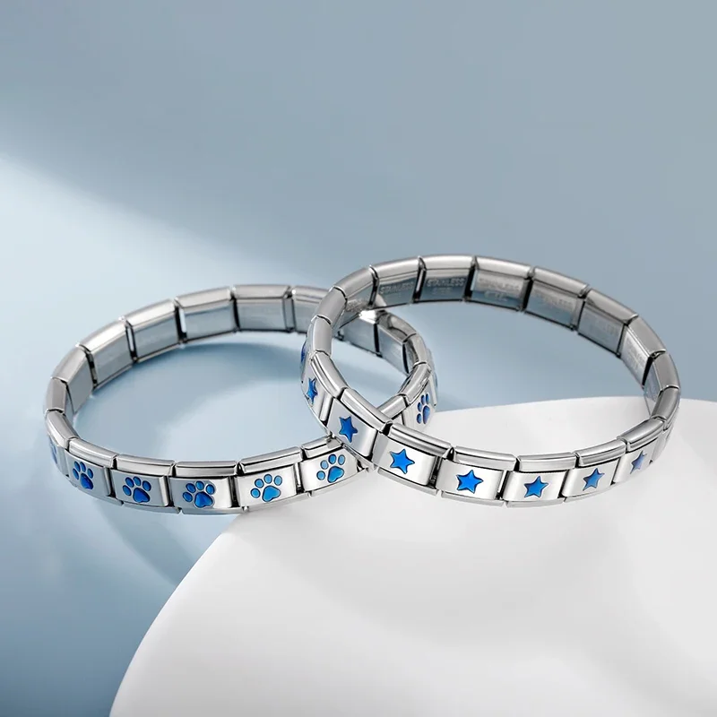 Blue Star Italian Charm Bracelet - Image 3