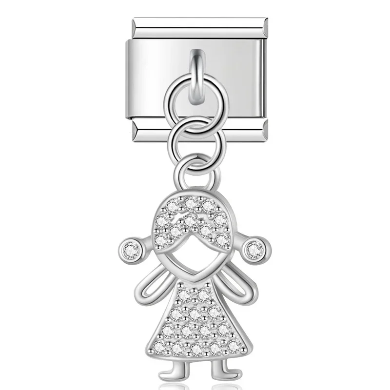 Little Boy and Girl Dangle Italian Charms - Image 20