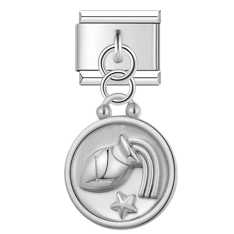 Zodiac Coin Dangle Italian Charms - Image 8
