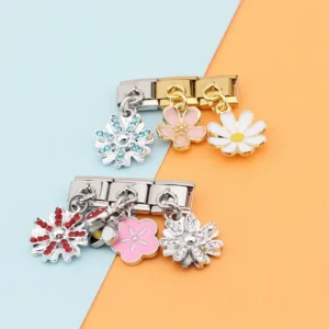 Daisy Flower Dangle Italian Charms