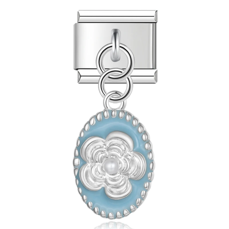 Butterfly and Flower Dangle Italian Charms - Image 8