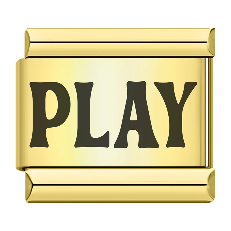 Gold Positive Word Italian Charms - Image 2