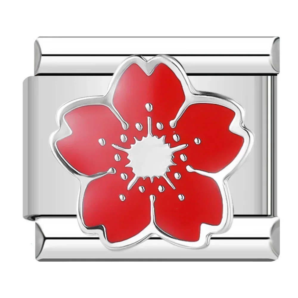 Colourful Heart and Flower Italian Charms - Image 4
