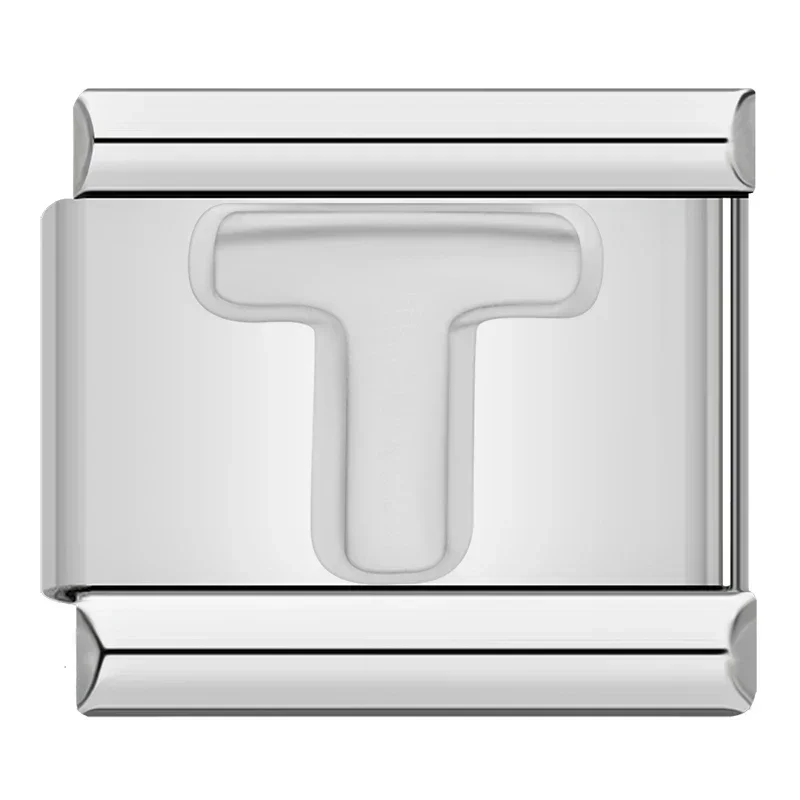 Silver Block Letter Italian Charms - Image 29