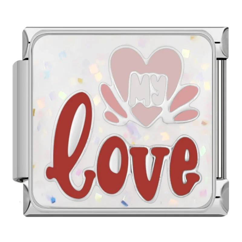 Happy Quote and Love Italian Charms - Image 14