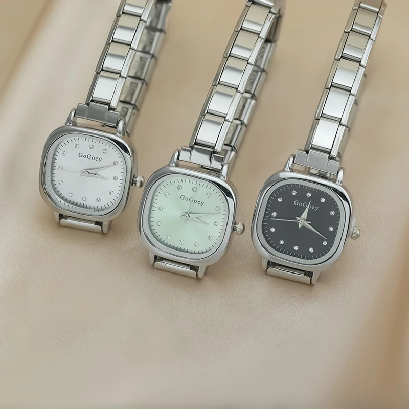 Crystal Cushion Italian Charm Watch - Image 3