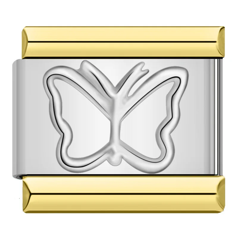 Engraved Letter Gold Frame Italian Charms - Image 7