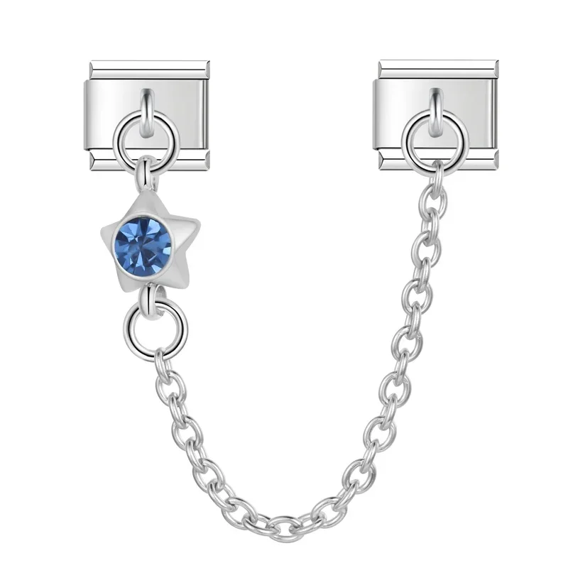 Crystal Safety Chain Italian Charms - Image 19