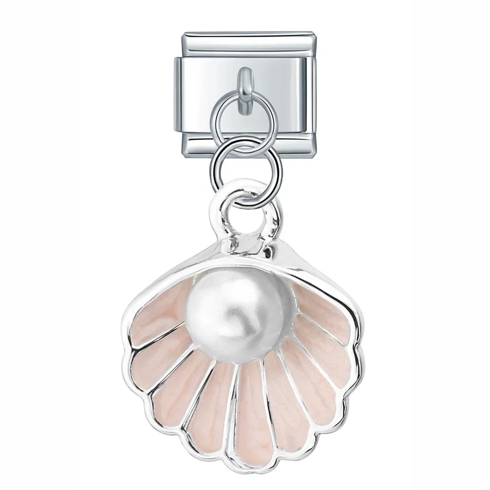 Seashell and Pearl Dangle Italian Charms - Image 10