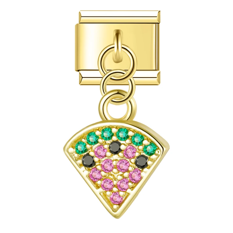 Sparkle Fruit and Key Italian Charms - Image 6