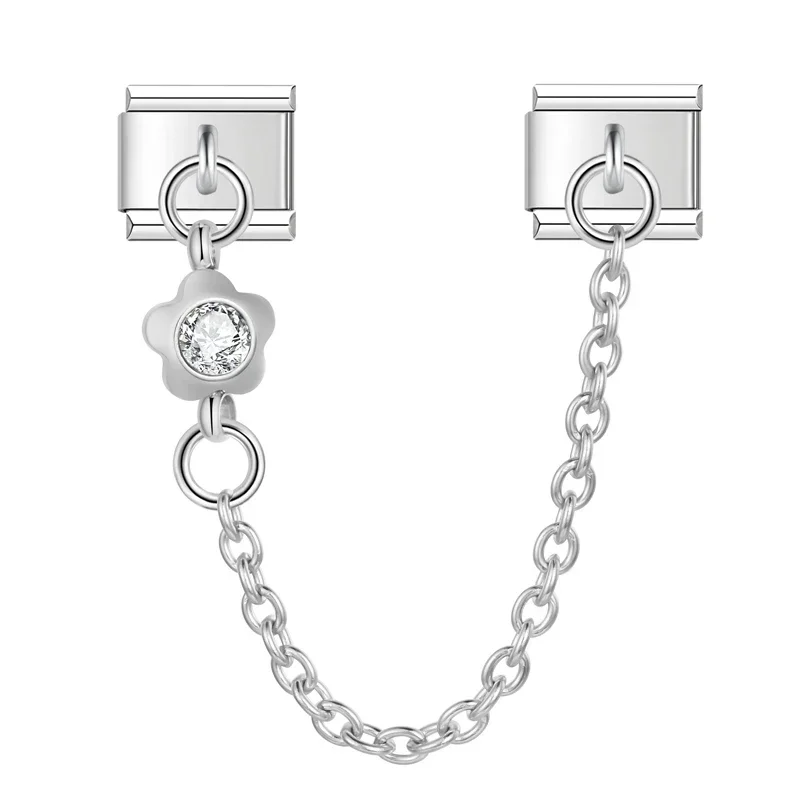 Crystal Safety Chain Italian Charms - Image 11