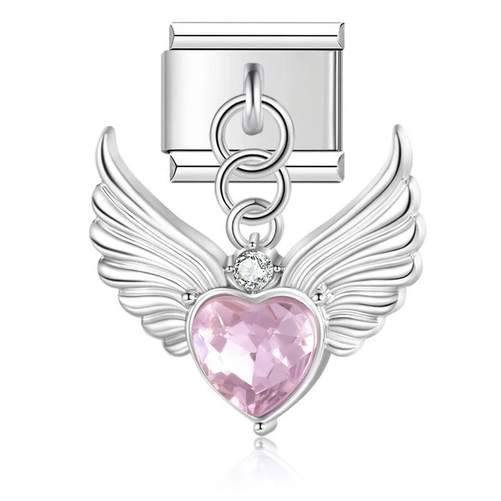 Angel Wing and Bow Dangle Italian Charms - Image 13