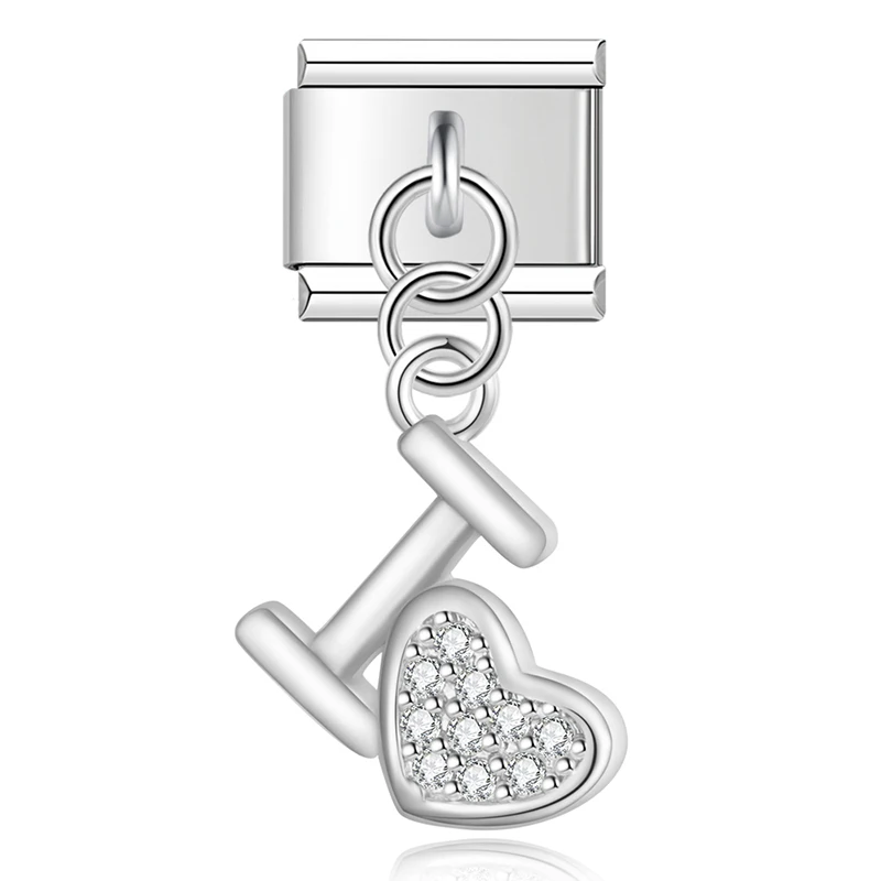 Crystal Paw, Lips and Heart Dangle Charms - Image 8