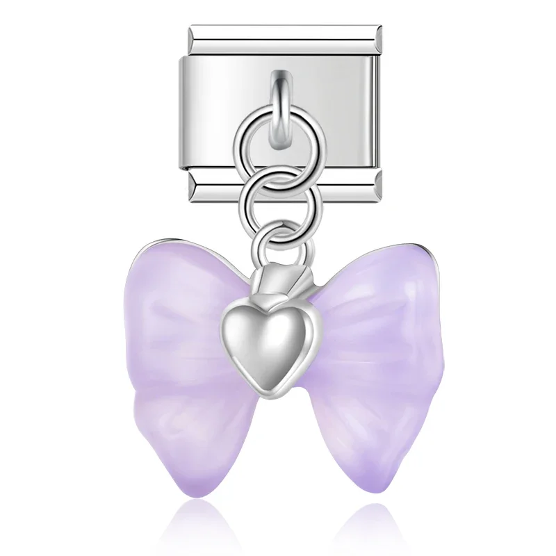 Angel Wing and Bow Dangle Italian Charms - Image 7