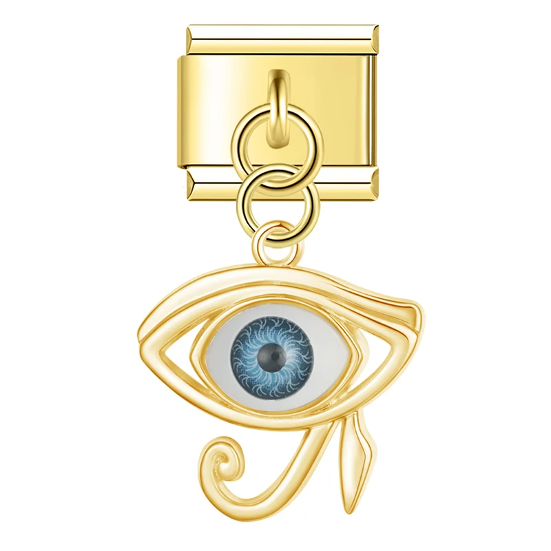 Gold Evil Eye Dangle Italian Charms - Image 4