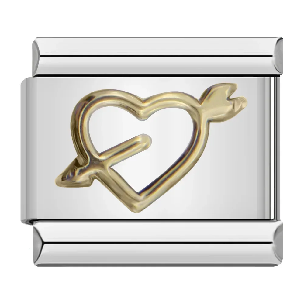 Gold Alphabet and Heart Italian Charms - Image 15