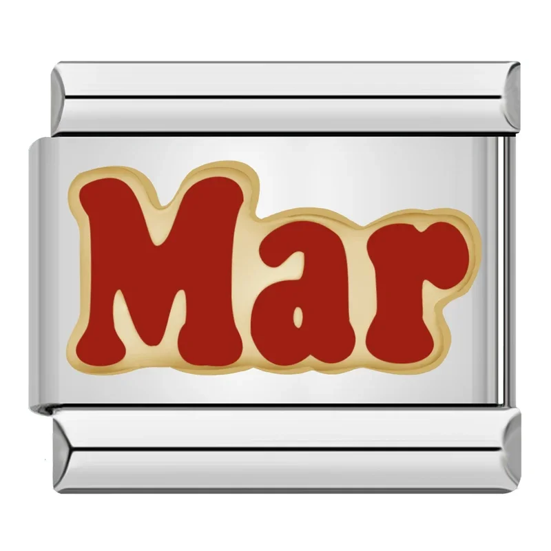 Red Month Name Italian Charm - Image 9