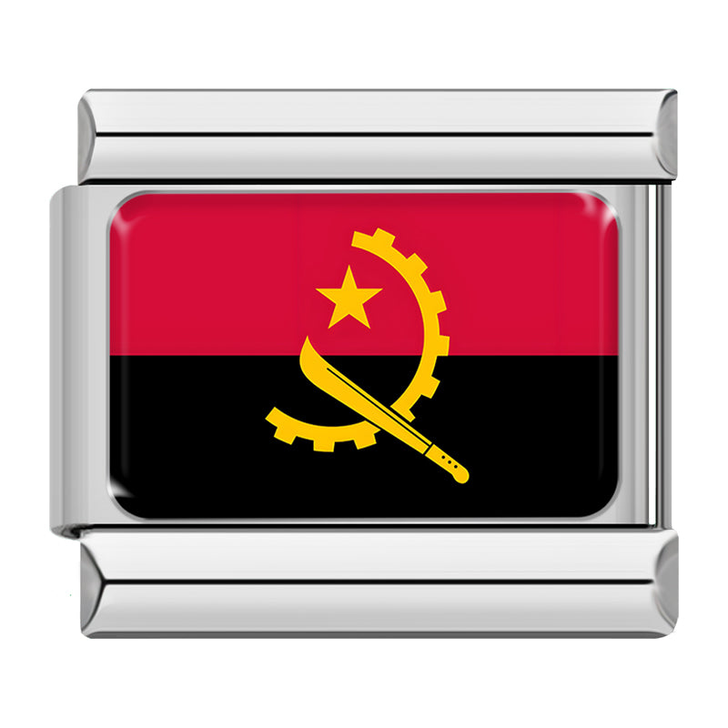 Angola flag Italian charm