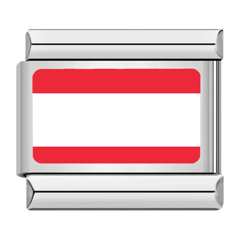 Austria flag Italian charm