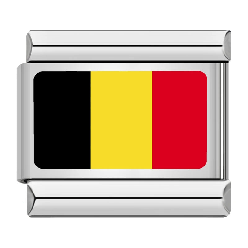 Belgium flag Italian charm