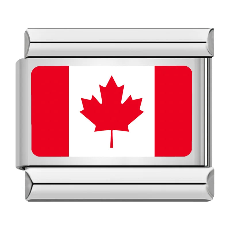 Canada flag Italian charm