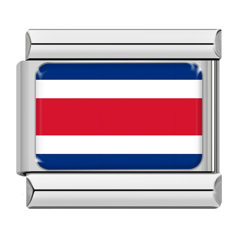Costa Rica flag Italian charm