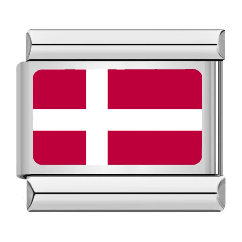 Denmark flag Italian charm