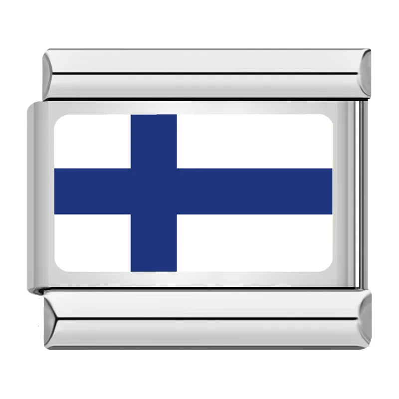 Finland flag Italian charm