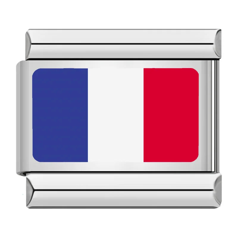 France flag Italian charm