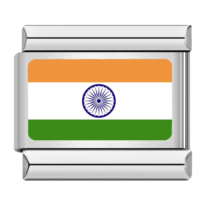 India flag Italian charm
