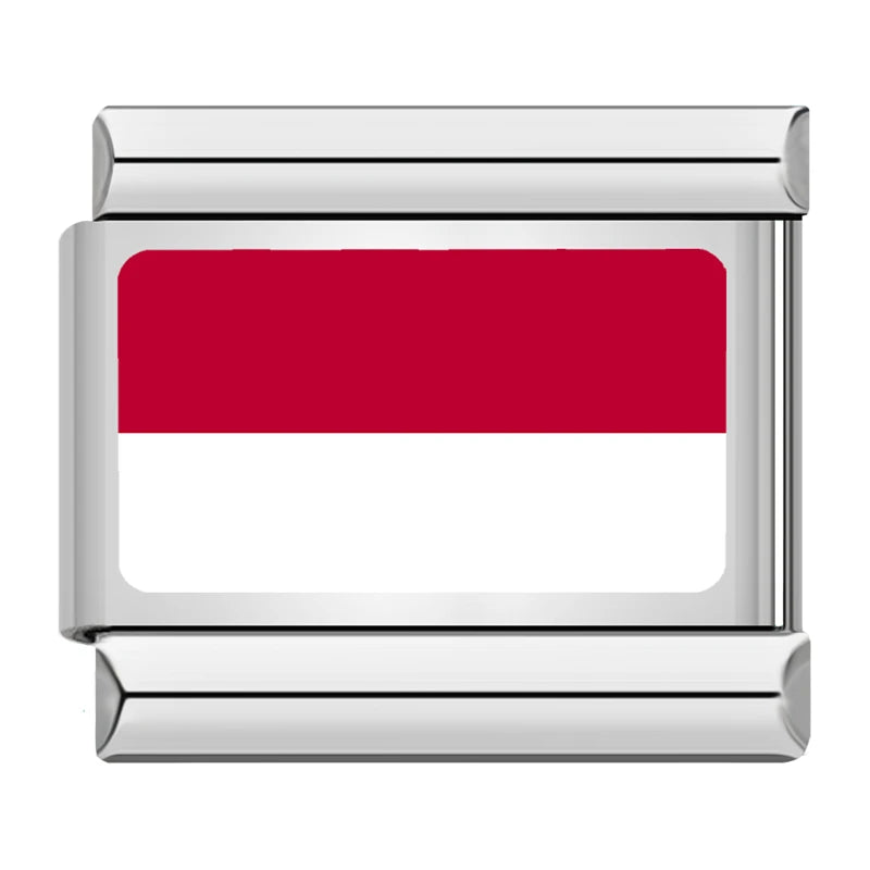 Indonesia flag Italian charm