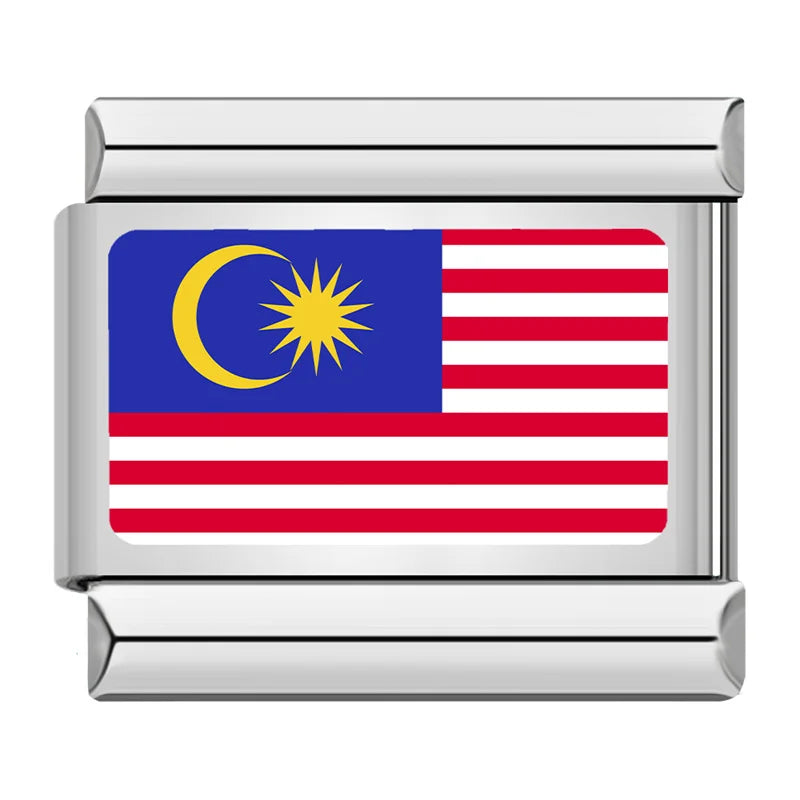 Malaysia flag Italian charm